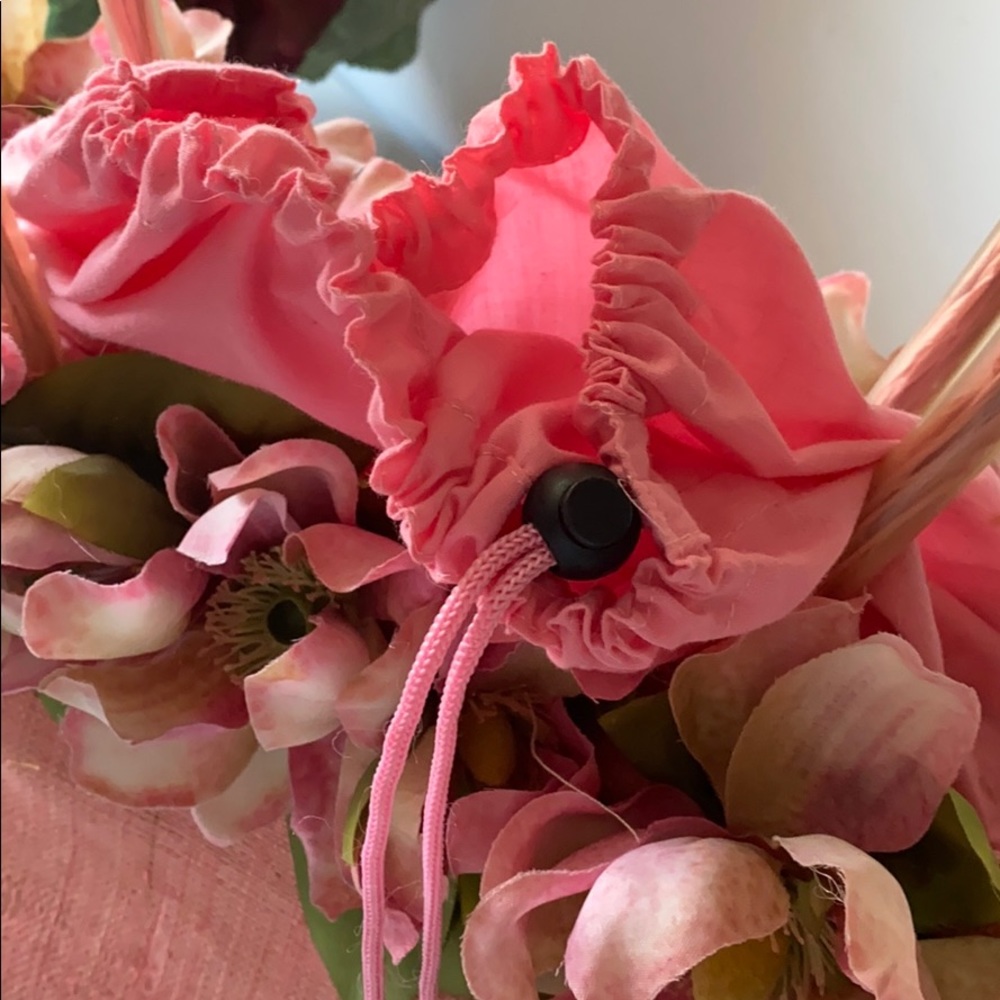 Pink Blooming Bag With Inside Pull String Liner - image 4